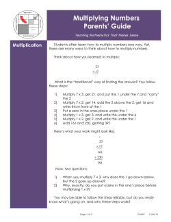 Multiplying Numbers