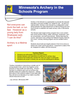 Minnesota`s Archery in the Schools Program - Minnesota DNR