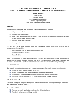 cryogenic above ground storage tanks