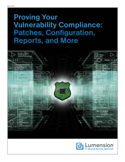 Proving Your Vulnerability Compliance: Patches