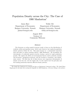Population Density across the City: The Case of - Rutgers