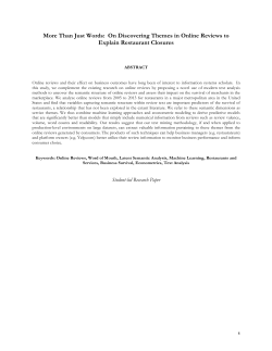 More Than Just Words: On Discovering Themes in Online Reviews