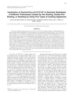 Inactivation of Escherichia coli O157:H7 in Nonintact Beefsteaks of