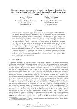 Dynamic pause assessment of keystroke logged data for the