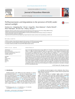 Perfluorooctanoic acid degradation in the presence of Fe(III) under