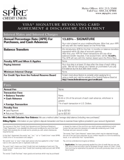 Interest Rates and Interest Charges Annual Percentage Rate (APR