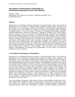 The Impact of Information Technology on Architectural