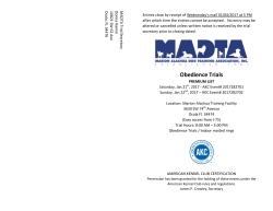 Obedience Trials - Marion-Alachua Dog Training Association