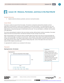 Lesson 10: Distance, Perimeter, and Area in the Real World