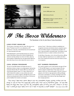 November 2008 - St. John Bosco Wilderness Camp
