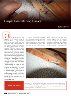 Carpet Restretching Basics - Installation Services LLC!