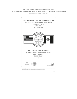 filling instructions for issuing the transfer document for binational