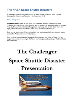 The NASA Space Shuttle Disasters