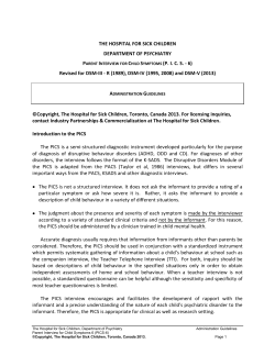 Parent Interview for Child Symptoms (PICS)