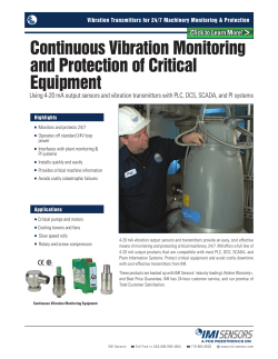 4-20 mA Vibration Monitoring