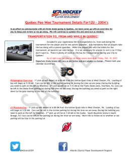Quebec Pee Wee Tournament Details For12U