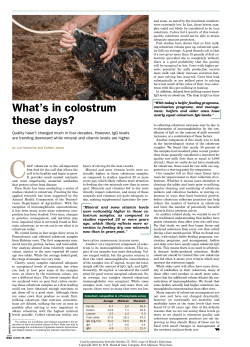 What`s in colostrum these days?