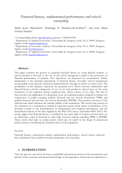 Financial literacy, mathematical performance and school