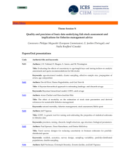 Theme Session N Quality and precision of basic data underlying fish