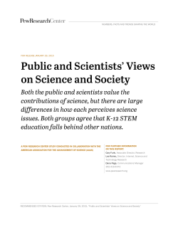 Public and Scientists` Views on Science and Society