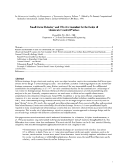 Small Storm Hydrology Method - Robert Pitt`s Webpage
