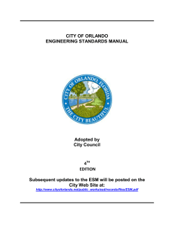 CITY OF ORLANDO ENGINEERING STANDARDS MANUAL