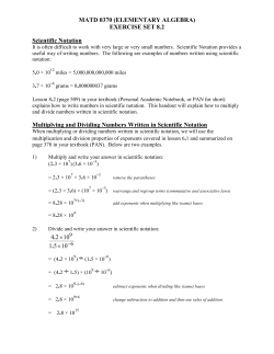 MATD 0370 (ELEMENTARY ALGEBRA) EXERCISE SET 8.2