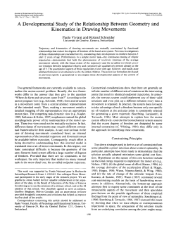 A Developmental Study of the Relationship Between Geometry and