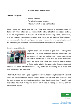 The Post Office and transport