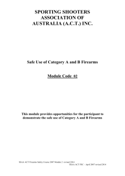 Core Module 2 - Safe Use of Category A and B Firearms