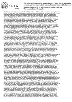 The Primary Immediate Causes of the French Revolution. \"Th