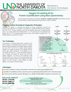 Oxygen-18 Labeling Kit for Protein Quantification using Mass