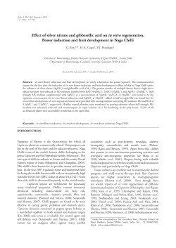 Effect of silver nitrate and gibberellic acid on in vitro regeneration