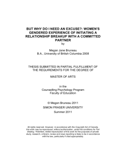 but why do i need an excuse?: women`s gendered