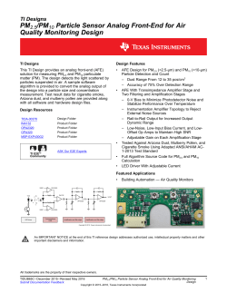 PM2.5/PM10 Particle Sensor Analog Front
