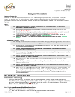 Ecosystem Interactions