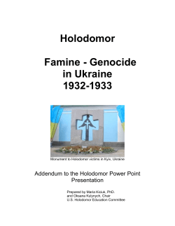 Holodomor Famine - Genocide in Ukraine 1932-1933