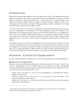 introduction overview &ndash; concept of unemployment