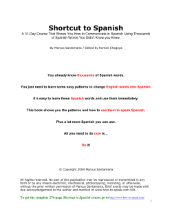 Shortcut to Spanish