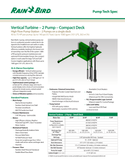 Vertical Turbine – 2 Pump – Compact Deck