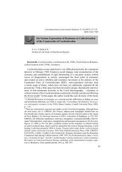 On Various Expressions of Resistance to Collectivisation of the