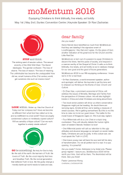 moMentum 2016 - Elim Church Assembly of God Singapore