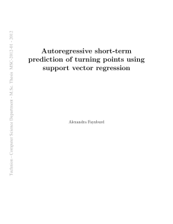 Autoregressive short-term prediction of turning points