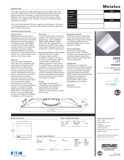 Metalux Cruze 22CZ LED 2` x 2` Specification