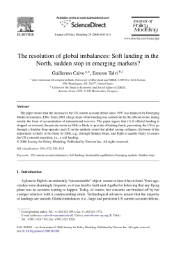 Soft landing in the North, sudden stop in emerging markets?