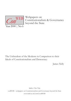 The Unfreedom of the Moderns in Comparison to their Ideals of