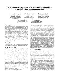 Child Speech Recognition in Human-Robot Interaction