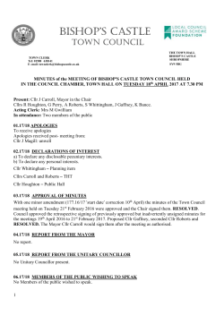 Minutes - Bishop`s Castle