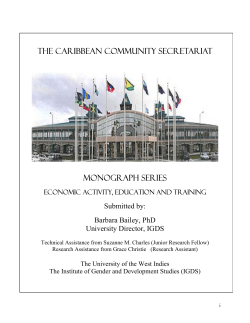 The Caribbean Community Secretariat MONOGRAPH SERIES