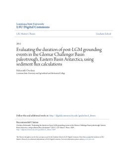 Evaluating the duration of post-LGM grounding events in the Glomar